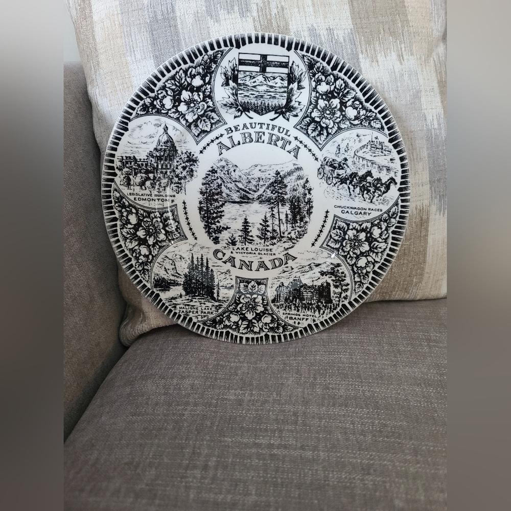 Vintage “Beautiful Alberta Canada” Decorative Plate by Wood & Sons